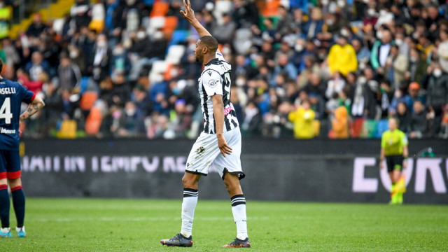 Photo LiveMedia/Ettore Griffoni
Udine, Italy, April 03, 2022, italian soccer Serie A match
Udinese Calcio vs Cagliari Calcio
Image shows:
Udinese's Beto Betuncal celebrates after scoring a goal 5-1
LiveMedia - World Copyright