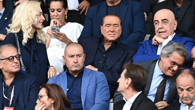 Db Monza 26/08/2022 - campionato di calcio serie A / Monza-Udinese / foto Matteo Gribaudi/Image Sport
nella foto: Silvio Berlusconi-Adriano Galliani-Marta Fascina