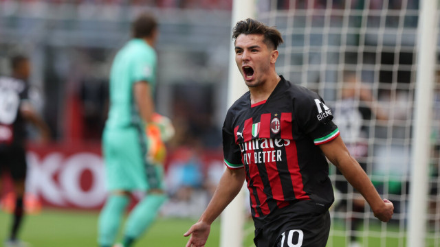 Photo LiveMedia/Fabrizio Carabelli
Milan, Italy, August 13, 2022, italian soccer Serie A match
AC Milan vs Udinese Calcio
Image shows:
Brahim Diaz of AC Milan celebrates during the Serie A 2022/23 football match between AC Milan and Udinese Calcio at Giuseppe Meazza Stadium, Milan, Italy on August 13, 2022
LiveMedia - World Copyright