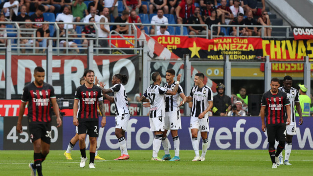 Photo LiveMedia/Fabrizio Carabelli
Milan, Italy, August 13, 2022, italian soccer Serie A match
AC Milan vs Udinese Calcio
Image shows:
Adam Masina of Udinese Calcio celebrates after scoring a goal during the Serie A 2022/23 football match between AC Milan and Udinese Calcio at Giuseppe Meazza Stadium, Milan, Italy on August 13, 2022
LiveMedia - World Copyright