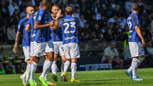 Photo LiveMedia/Alessio Marini
Udine, Italy, September 18, 2022, italian soccer Serie A match
Udinese Calcio vs Inter - FC Internazionale
Image shows:
Inter’s Nicolo Barella celebrates after scoring a goal 0-1
LiveMedia - World Copyright