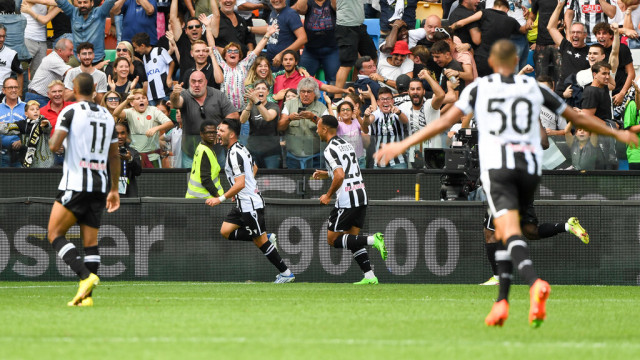 Photo LiveMedia/Alessio Marini
Udine, Italy, September 18, 2022, italian soccer Serie A match
Udinese Calcio vs Inter - FC Internazionale
Image shows:
Udinese's Tolgay Arslan celebrates after scoring a goal 3-1
LiveMedia - World Copyright