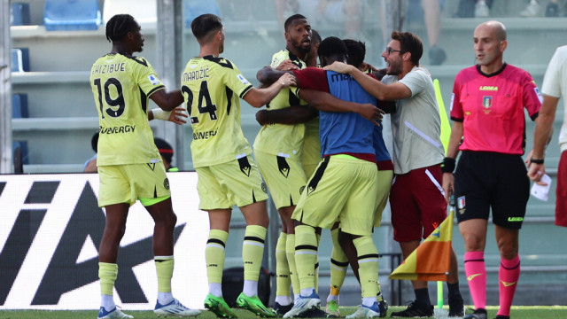 Photo LiveMedia/Luca Amedeo Bizzarri
Reggio Emilia, Italy, September 11, 2022, italian soccer Serie A match
US Sassuolo vs Udinese Calcio
Image shows:
Beto (Udinese Calcio) celebrates after scoring a goal
LiveMedia - World Copyright