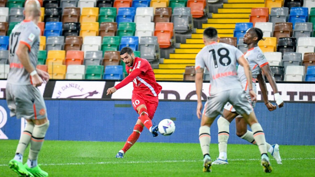 Photo LiveMedia/Ettore Griffoni
Udine, Italy, October 19, 2022, Italian football Coppa Italia match
Udinese Calcio vs AC Monza
Image shows:
Monza's Mattia Valoti scores a goal
LiveMedia - World Copyright