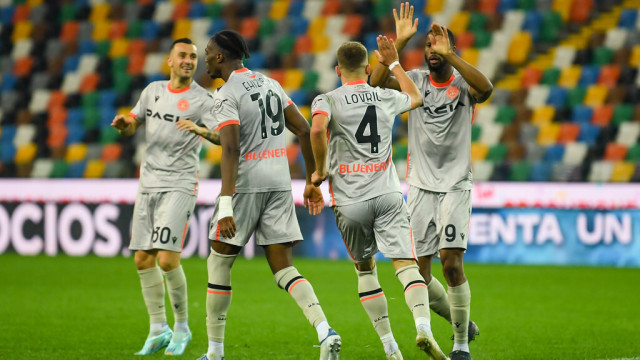 Photo LiveMedia/Alessio Marini
Udine, Italy, October 19, 2022, Italian football Coppa Italia match
Udinese Calcio vs AC Monza
Image shows:
Udinese's Nehuen Perez celebrates after scoring a goal 1-1
LiveMedia - World Copyright